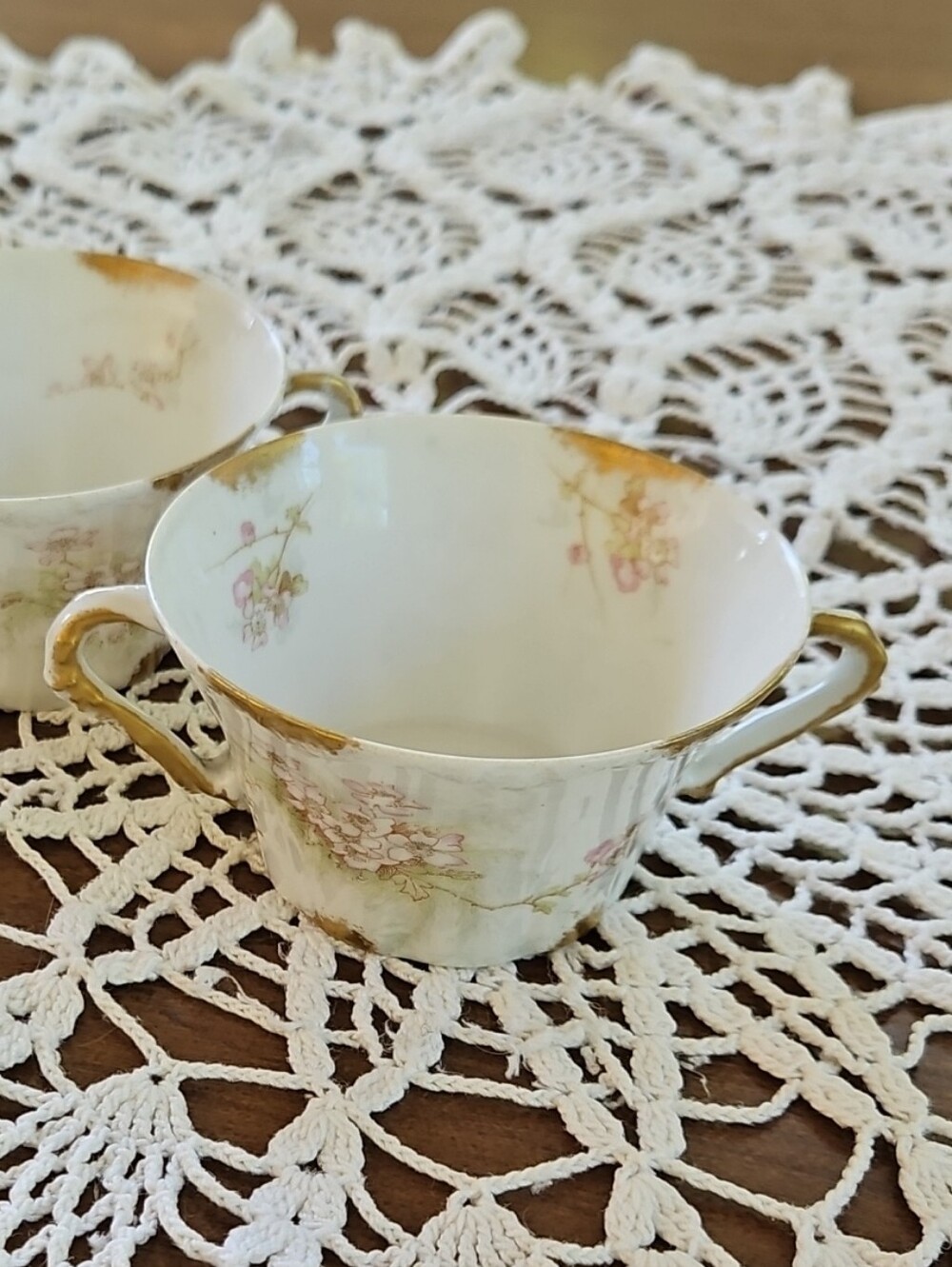 Antique Haviland Limoges Bouillon Cup, Set of 2